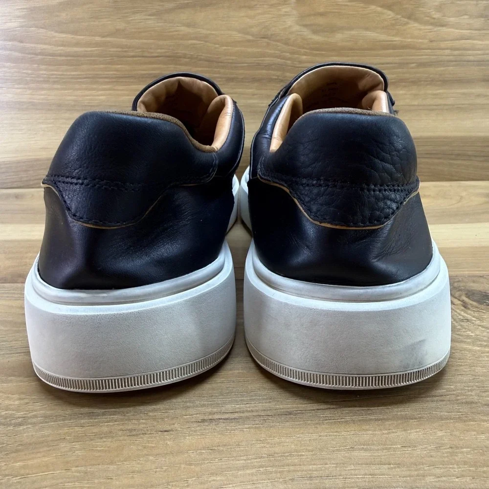 Allen Edmonds Oliver Sneakers Mens 10.5 D Black Leather Slip On Business Casual
